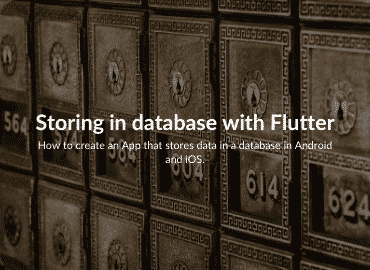 Storing in database with Flutter